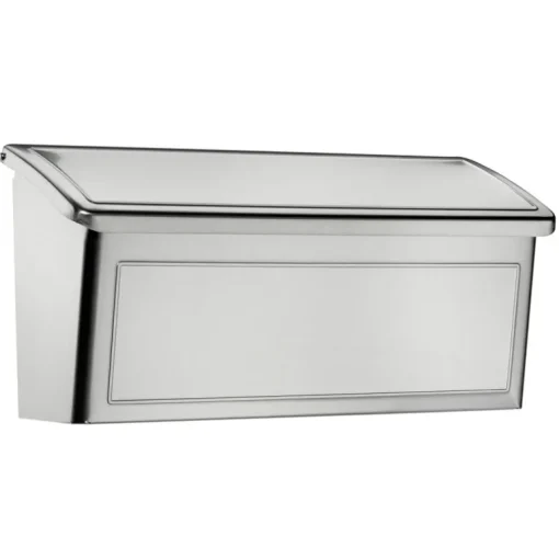 Architectural Mailboxes Silver Stainless Steel Wall Mount Mailbox 14.65 L x 7.13 H x 4.21 W in.