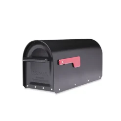 Architectural Mailboxes Sequoia Black Galvanized Steel Post Mount Mailbox 20.7 L x 9.7 H x 8 W in.