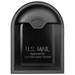 Architectural Mailboxes Winston Classic Galvanized Steel Post Mount Black Mailbox