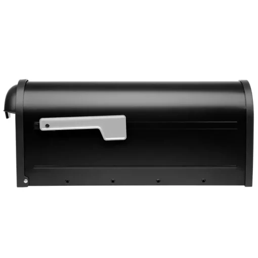 Architectural Mailboxes Winston Classic Galvanized Steel Post Mount Black Mailbox
