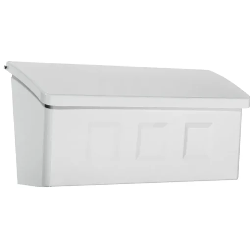 Architectural Mailboxes Wayland Contemporary Galvanized Steel Wall Mount White Mailbox