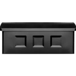 Architectural Mailboxes Wayland Contemporary Galvanized Steel Wall Mount Black Mailbox