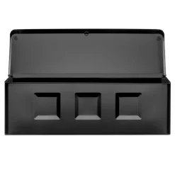 Architectural Mailboxes Wayland Contemporary Galvanized Steel Wall Mount Black Mailbox
