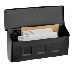 Architectural Mailboxes Wayland Contemporary Galvanized Steel Wall Mount Black Mailbox