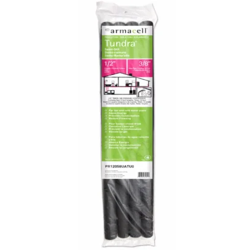 Armacell Tundra 1/2 in. x 3 ft. L Polyethylene Foam Pipe Insulation (Pack of 18)