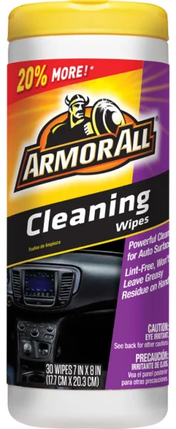 Armor All Leather/Rubber/Vinyl Cleaner Wipes 30 ct