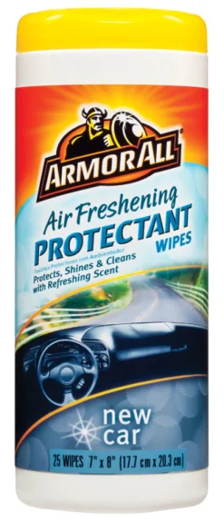 Armor All Plastic/Rubber/Vinyl Air Freshening Protectant Wipes New Car Scent 25 ct