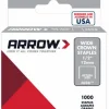 Arrow Fastener #608 Galvanized Steel Gray 25 ga. Wide Crown Standard Staples 1/2 L x 3/8 W in.