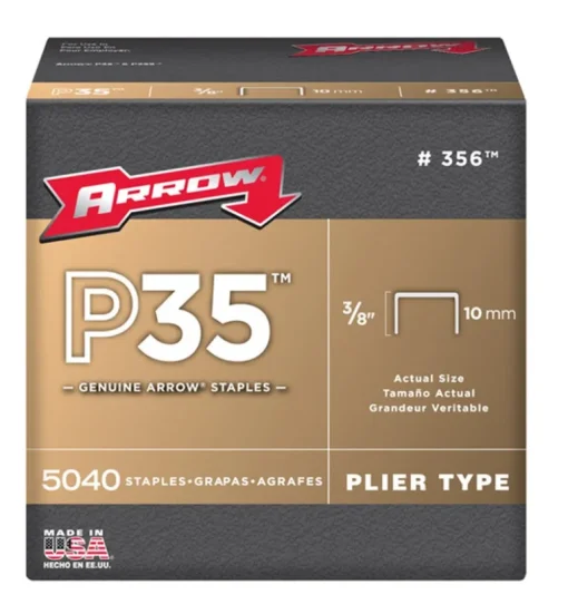 Arrow Fastener Heavy Duty P35 Type Plier Staples 3/8 in.