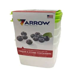 Arrow Home Products 1.5 pt White Food Storage Container 4 pk