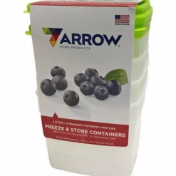 Arrow Home Products 1.5 pt White Food Storage Container 4 pk