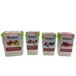 Arrow Home Products 1.5 pt White Food Storage Container 4 pk