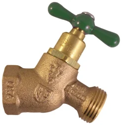 Arrowhead 3/4 in. FIP X 3/4 in. MHT Anti-Siphon Brass No-Kink Hose Bibb
