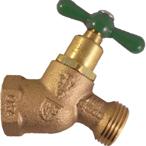 Arrowhead 3/4 in. FIP X 3/4 in. MHT Anti-Siphon Brass No-Kink Hose Bibb
