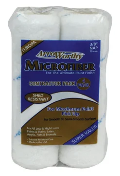 ArroWorthy Microfiber 9 in. W X 3/8 in. Paint Roller Cover 4 pk