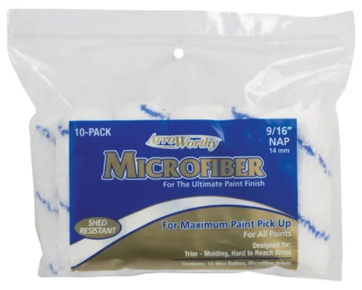 ArroWorthy Microfiber 4 in. W X 9/16 in. Mini Paint Roller Cover 10 pk