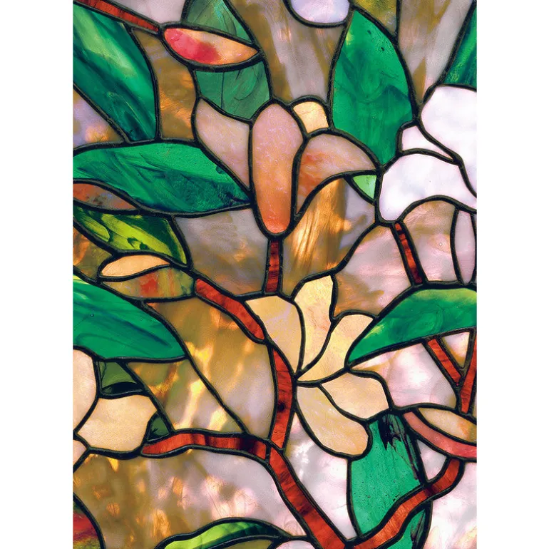 Artscape Multicolored Magnolia Indoor Window Film 24 in. W X 36 in. L