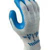 Atlas Showa Atlas Fit Unisex Indoor/Outdoor Rubber Latex Coated Work Gloves Blue/Gray L 1 pair
