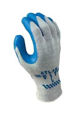 Atlas Showa Atlas Fit Unisex Indoor/Outdoor Rubber Coated Work Gloves Blue/Gray M 1 pair (Pack of 12)