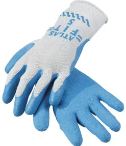 Atlas Showa Atlas Fit Unisex Indoor/Outdoor Rubber Coated Work Gloves Blue/Gray S 1 pair (Pack of 12)