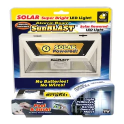 Atomic Beam White Plastic Motion-Sensing Solar Powered LED Security Light 5.5 L in.