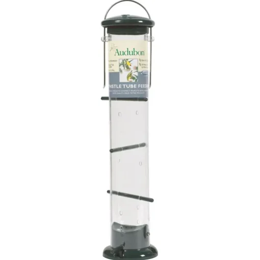 Audubon Finch 2 lb Plastic Thistle Tube Bird Feeder 8 ports