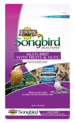 Audubon Park Songbird Selections Songbird Wild Bird Food Fruits and Nuts 15 lb.