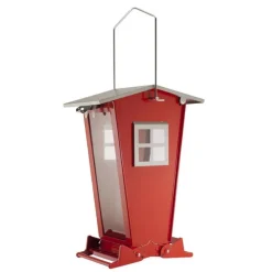 Audubon Snack Shack Wild Bird 7 lb Steel Squirrel-Resistant Bird Feeder 2 ports