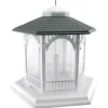 Audubon White Plastic Deluxe Gazebo 6-Ports Wild Bird Feeder 10 lbs. Capacity