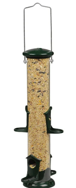 Audubon Wild Bird 2 lb Metal Tube Bird Feeder 4 ports