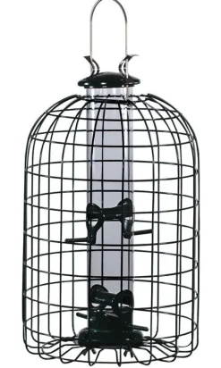 Audubon Wild Bird 1.25 lb Plastic/Wire Caged Tube Bird Feeder 4 ports