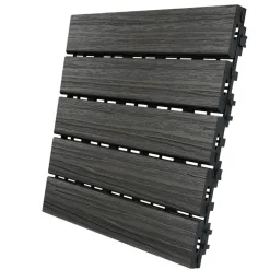 Aura 12 in. W X 12 in. L Driftwood Composite Balcony/Deck Tiles 6 sq ft