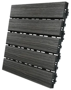 Aura 12 in. W X 12 in. L Driftwood Composite Balcony/Deck Tiles 6 sq ft