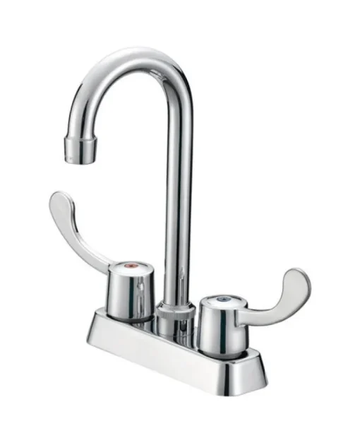 B & K Industries Two Handle Chrome Bar Faucet
