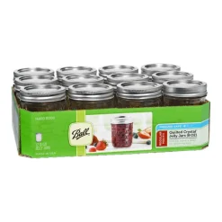 Ball Quilted Crystal Regular Mouth Jelly Jar 8 oz 12 pk