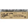 Ball Smooth Sided Regular Mouth Canning Jars 0.5 pt 12 pk