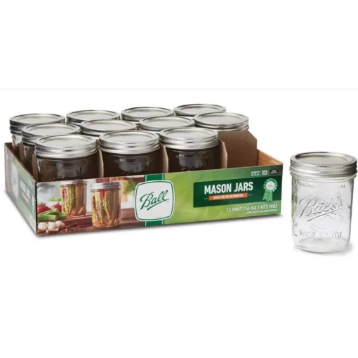 Ball Wide Mouth Mason Jar 16 oz 12 pk