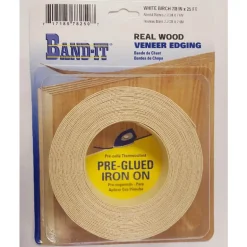 Band-It .030 in. X 7/8 in. W X 25 ft. L White Birch Real Wood Veneer Edging #2/BTR Premium Grade