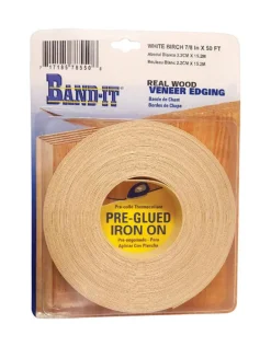 Band-It .030 in. X 7/8 in. W X 50 ft. L White Birch Real Wood Veneer Edging #2/BTR Premium Grade