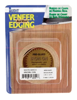 Band-It Prefinished White Birch Wood Heat Activated Veneer Edge Banding 8 ft. L x 2 W in.