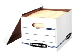 Bankers Box Stor/File 450 lb White Storage Box 10 in. H X 12 in. W X 15 in. D Stackable