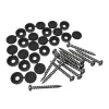 Barrette Outdoor Living No. 8 X 1-1/2 in. L Square Black Coarse Screen Panel Fastener Kit 12 pk