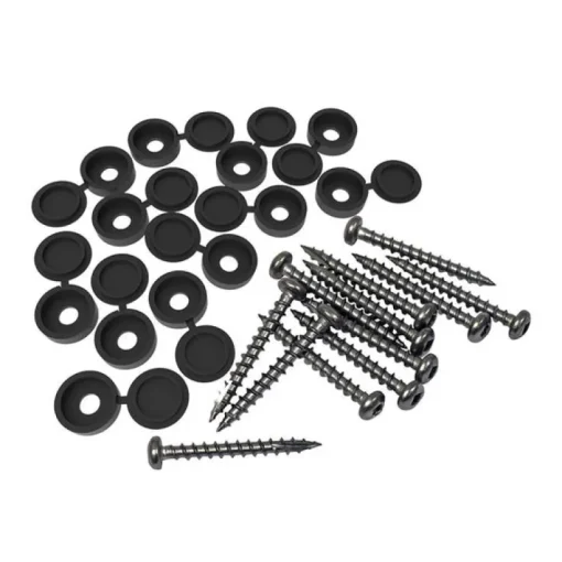 Barrette Outdoor Living No. 8 X 1-1/2 in. L Square Black Coarse Screen Panel Fastener Kit 12 pk