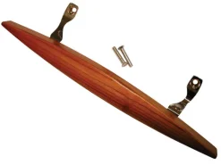 Barton Kramer 0.75 in. L Chrome Brown Wood Patio Door Handle Set