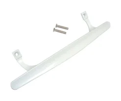 Barton Kramer 1.75 in. L White Metal Patio Door Handle Set