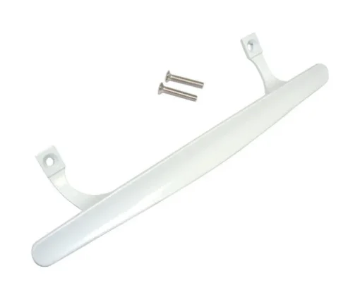 Barton Kramer 1.75 in. L White Metal Patio Door Handle Set