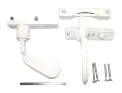 Barton Kramer Satin White Metal InSwing Latch 1 pk