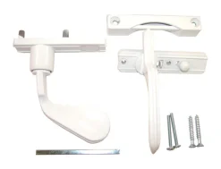 Barton Kramer Satin White Metal InSwing Latch 1 pk
