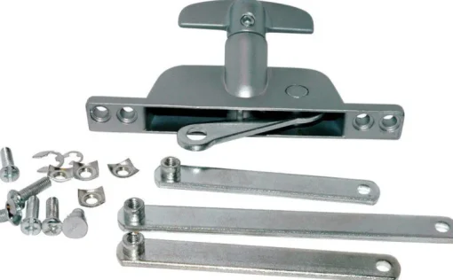 Barton Kramer Silver Aluminum Left/Right Jalousie Window Operator Kit For Jalousie