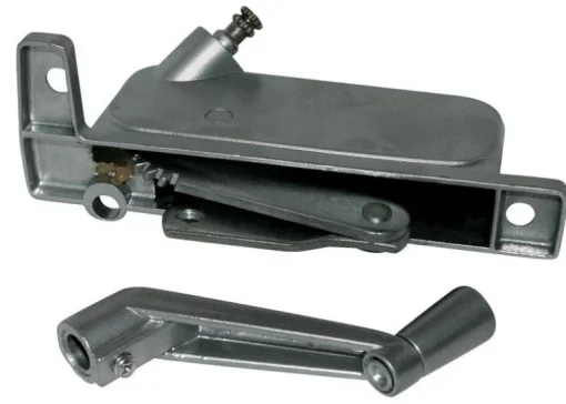 Barton Kramer Silver Aluminum Left Awning Window Operator For Miami